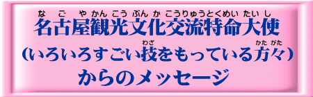 特命大使のメッセージ