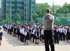 避難訓練の様子