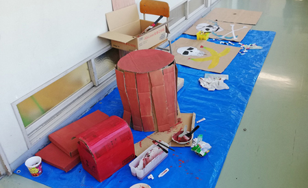 文化祭準備のようす
