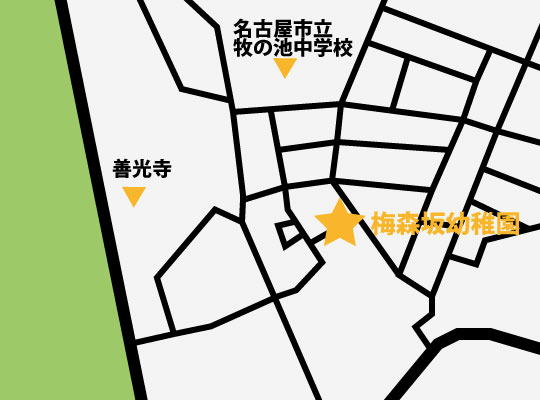 梅森坂幼稚園への地図